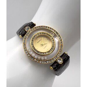 Vintage Gruen Women's Watch with Rotating CZ Crystals 237-5Y30